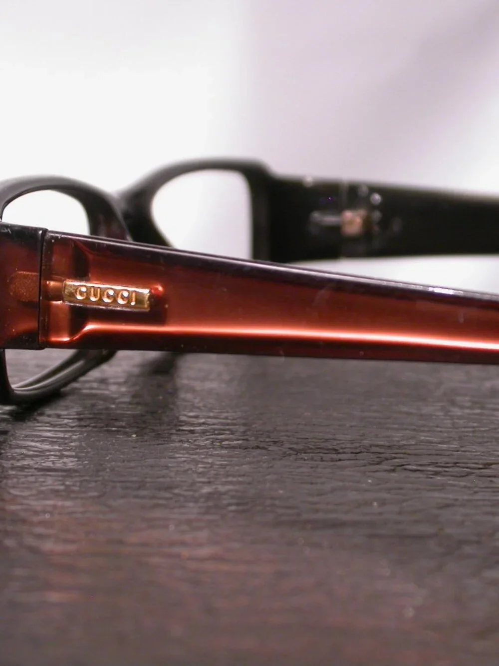 Authentic Gucci Red Glow Jet Black Eyeglasses Frames Made in Italy
